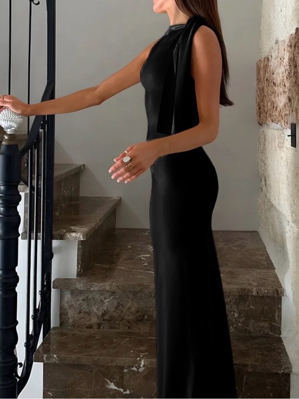 Commense Black Knit Maxi Dress - Picture 7 of 7